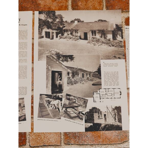 1941 How to Sling Mud Constructively Adobe Home Construction Vtg Print Article - Picture 6 of 11